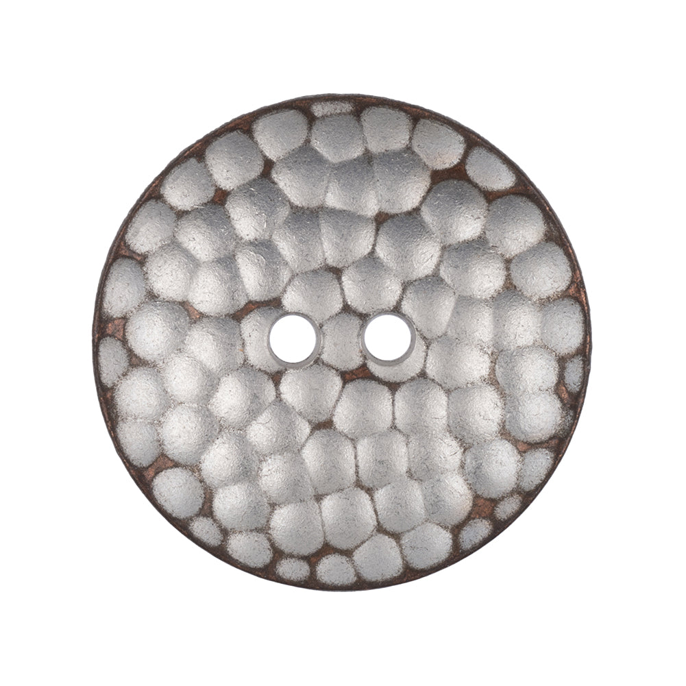 Italian Silver Iron Geometric 2-Hole Metal Saucer Button - 44L/28mm - Joann Fabrics