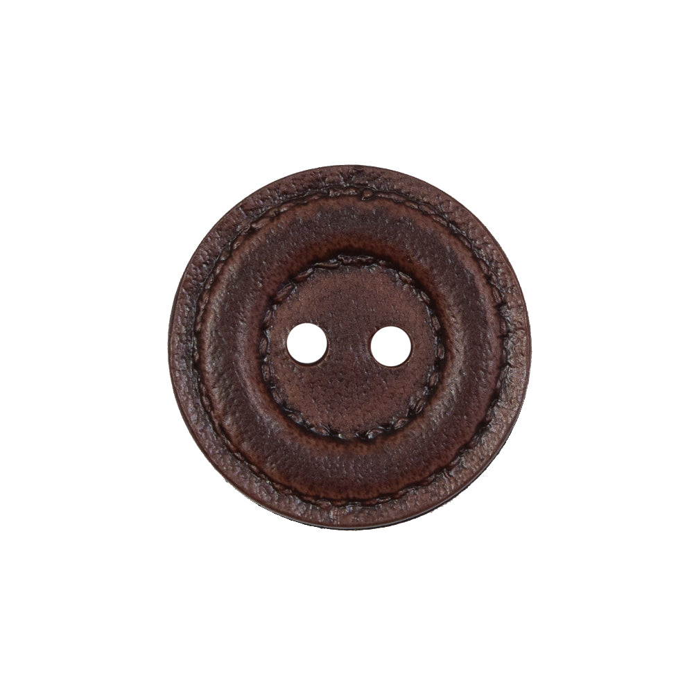 Brown Faux Leather Plastic 2-Hole Button - 36L/23mm - Joann Fabrics