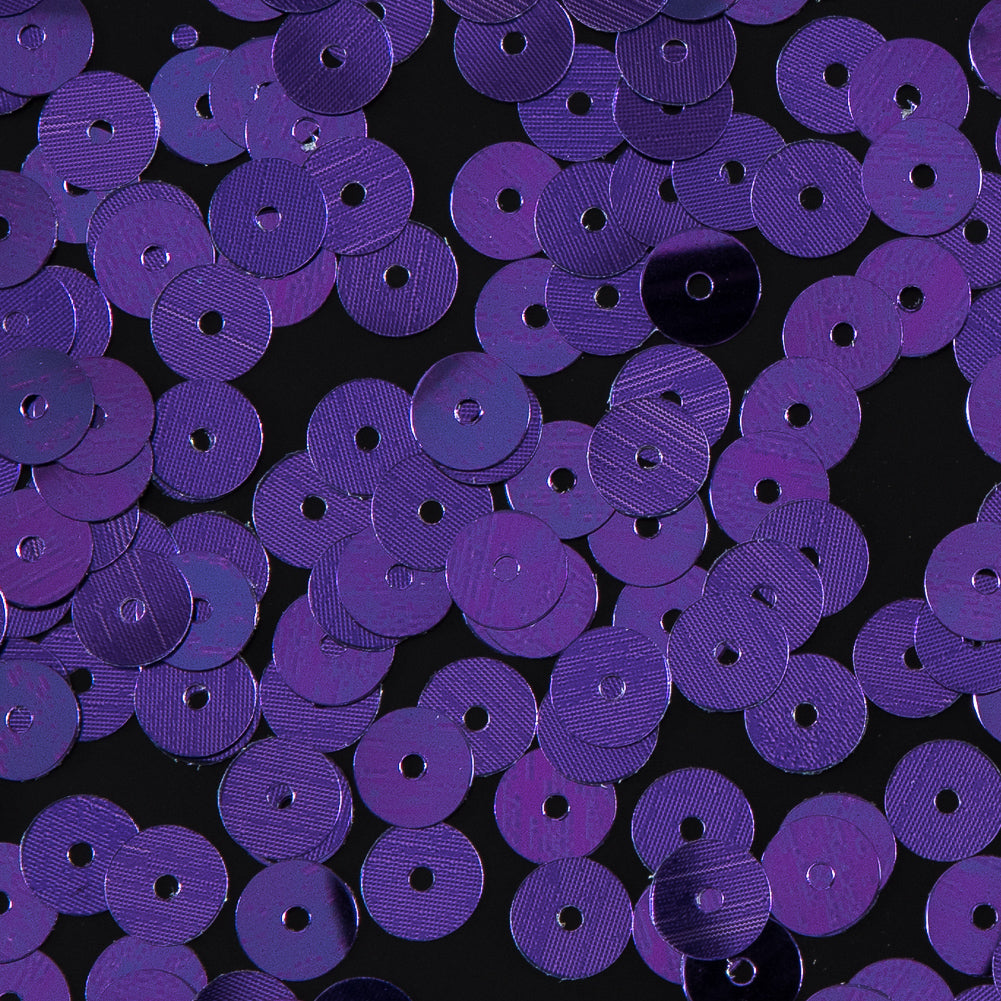 Bag of Purple Color Loose Sequins with Silver Back - 6mm - Joann Fabrics