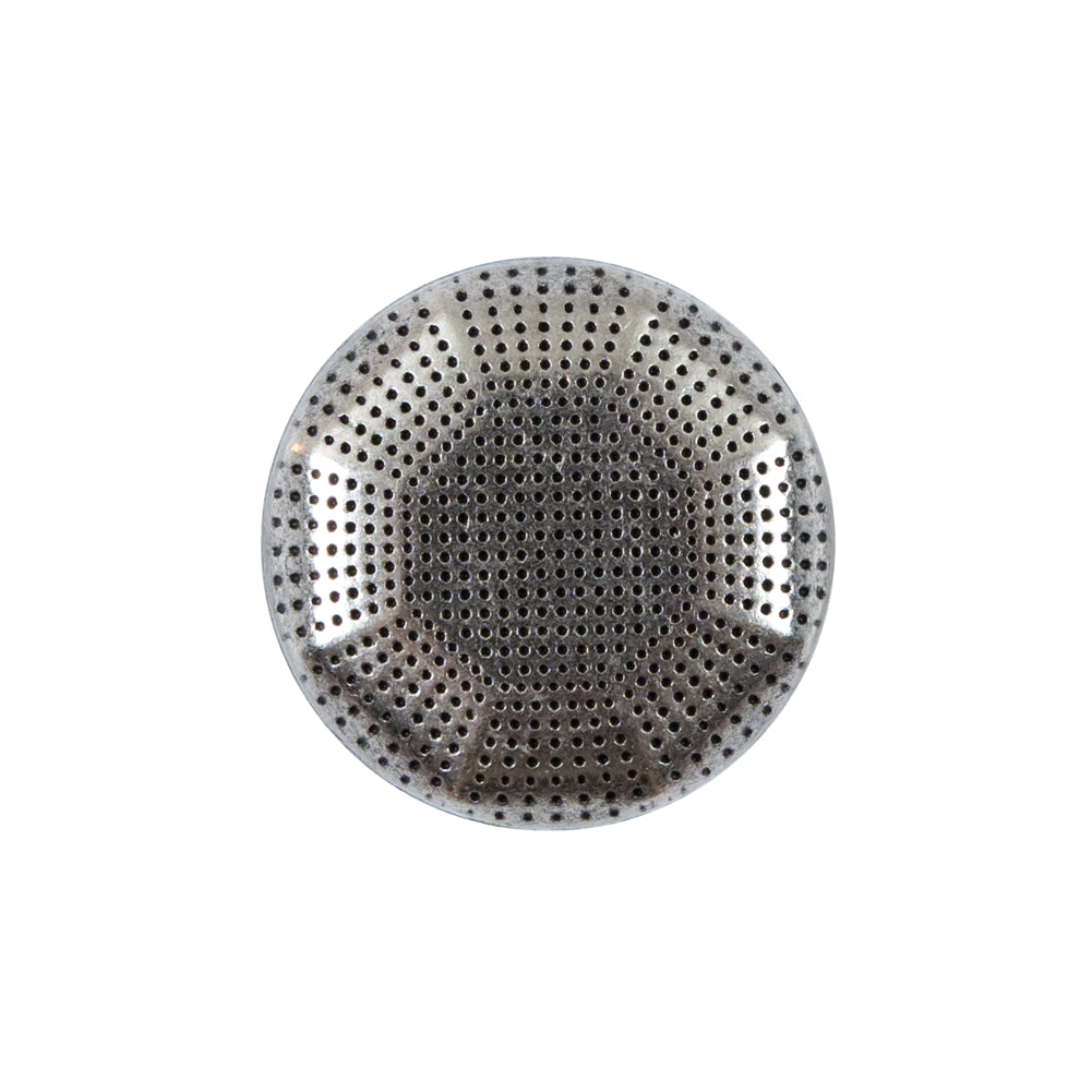 Italian Silver Zamac Perforated Metal Button - 36L/23mm - Joann Fabrics