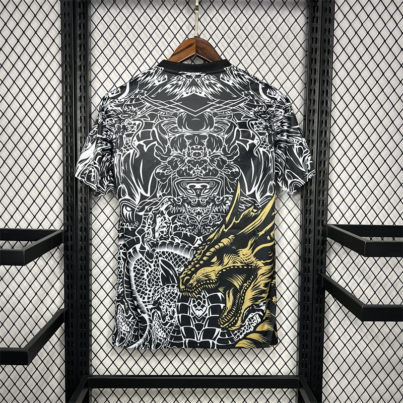 2024/2025 Real Madrid Black Dragon pattern Special Edition Jersey