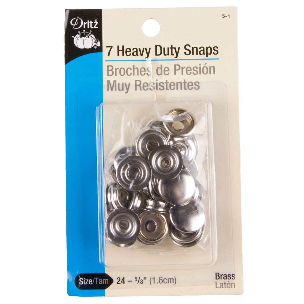 7ct Brass Heavy Duty Snaps - Size 24-5/8