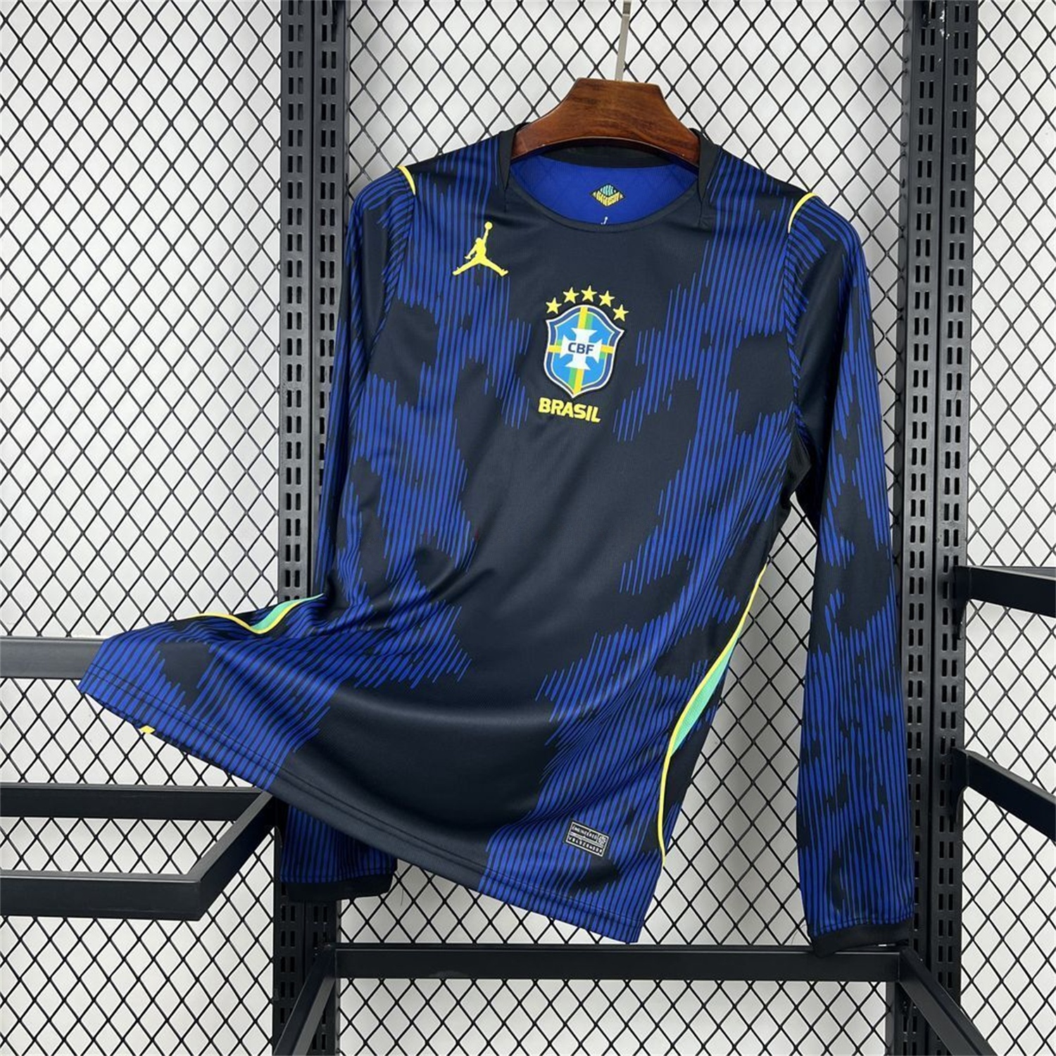 Brazil 2026 Away Blue Long Sleeves Jersey - Fans Version - UnitedFutballJersey