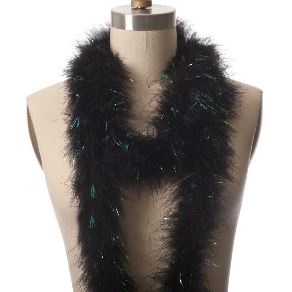 Black Rainbow Marabou Turkey Feather Boa - Joann Fabrics