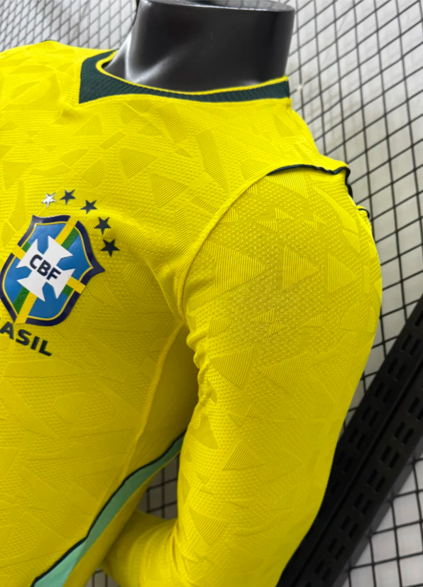 2026 Long sleeves Player Version Brazil Home Football Jersey 1:1 Thai quality