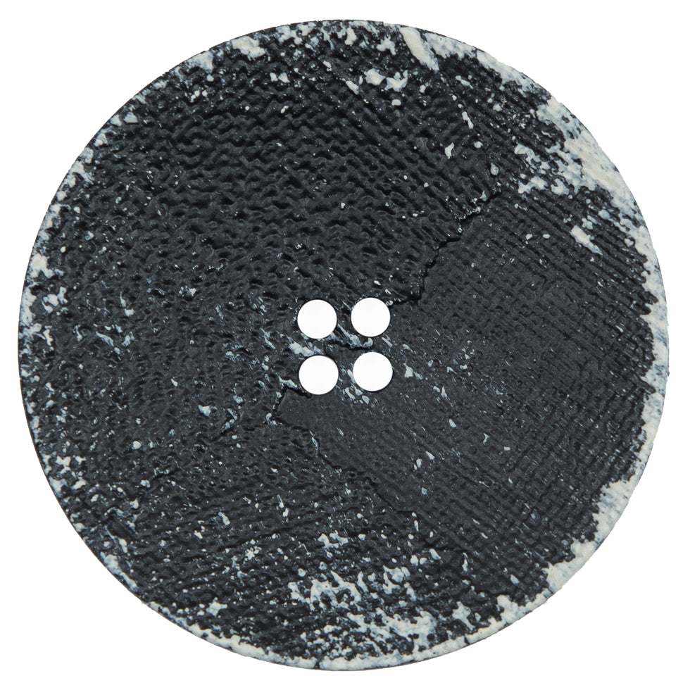 Italian Black and Natural Textured 4-Hole Button - 64L/40.5mm - Joann Fabrics