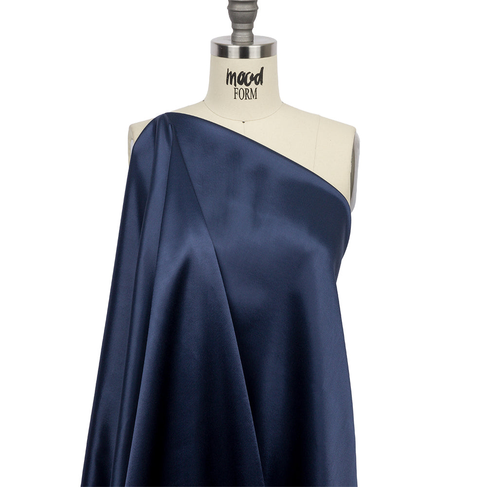 Sustainable Viscose Fluid Satin - Navy - Mood Exclusive Elliana Collection - Joann Fabrics