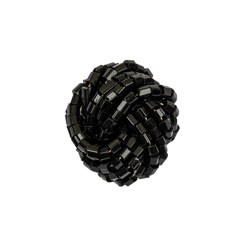 Vintage Jet Chop Beaded Knotted Shank Back Button - 36L/23mm - Joann Fabrics