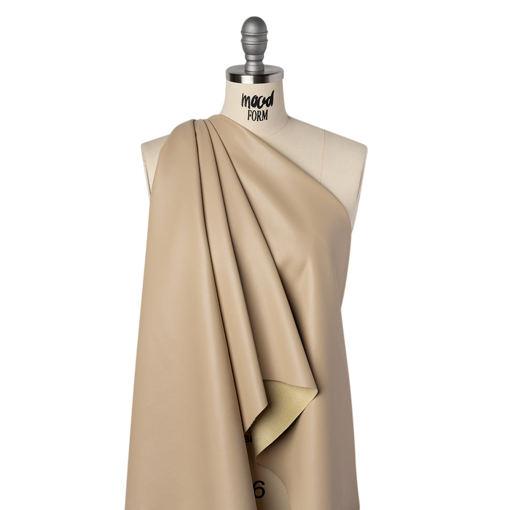 Stretch Faux Leather with Suede-Like Brushed Backing - Beige - Jodi Collection - Joann Fabrics