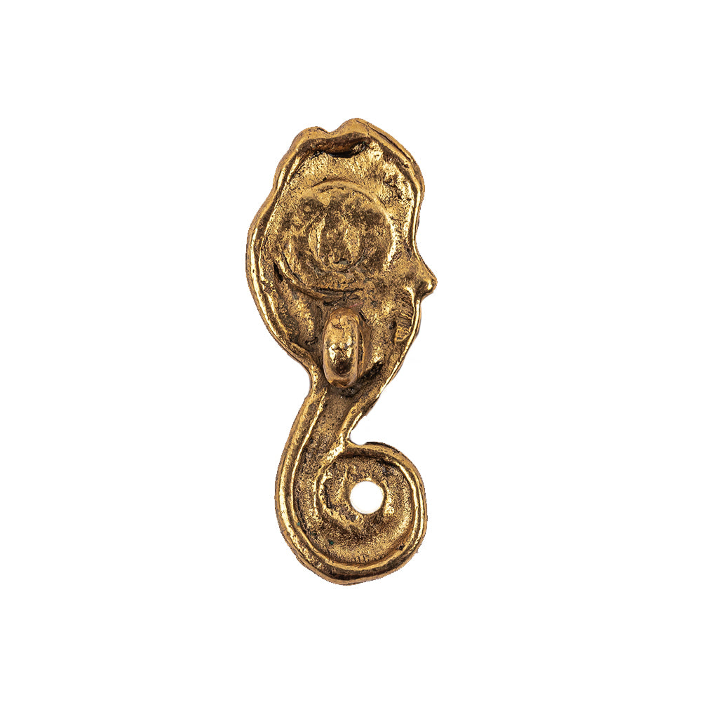 Vintage Antique Gold Seahorse Cast Metal Button - 42L/27mm - Joann Fabrics