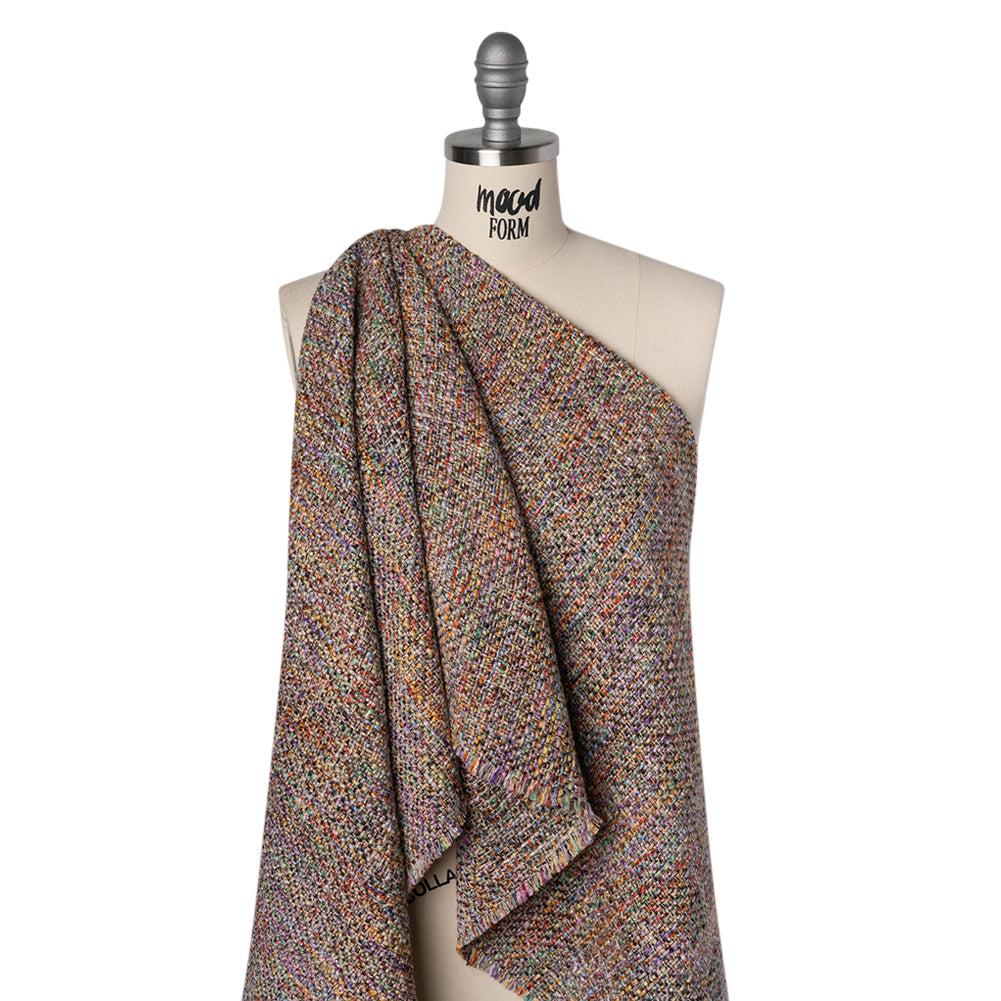Polyester Tweed Woven - Rainbow and Metallic Gold Mottle - Joann Fabrics