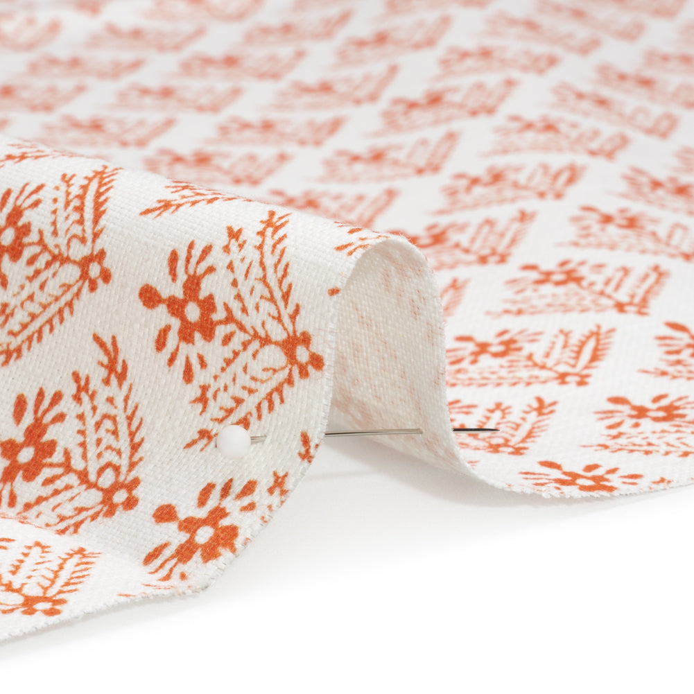 Cotton Canvas Print - Tomato Flowering Ferns - British Imported - Joann Fabrics
