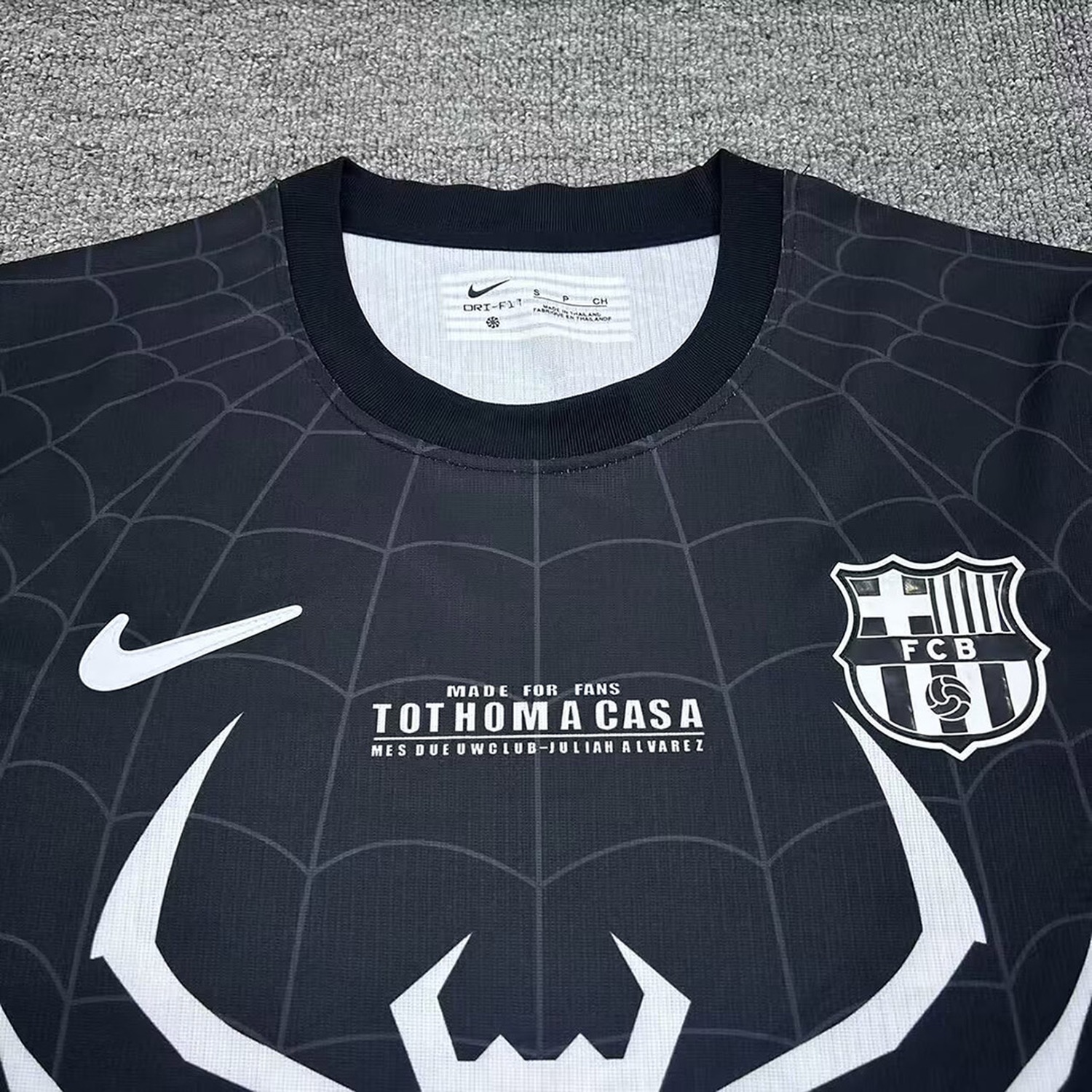 Barcelona 26-27 X Spider Man Venom Black Special Jersey - Fans Version - UnitedFutballJersey