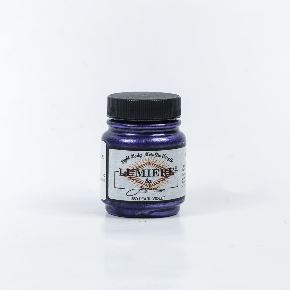 Jacquard Lumiere Textile Paint - 569 Pearl Violet - Light Body Metallic Acrylic - Joann Fabrics