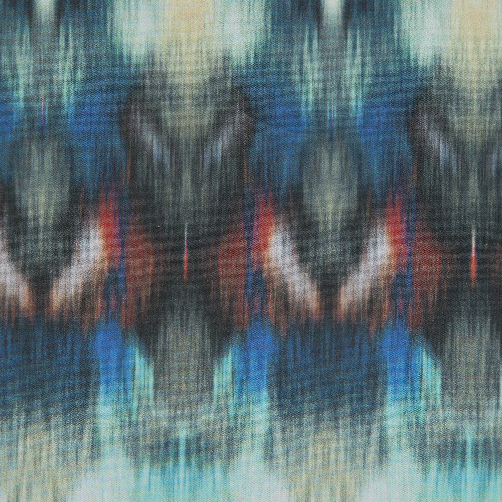Cotton Poplin - Blue and Red Abstract - Rorschach Rainbow Print - Mood Exclusive Avenable Collection - Joann Fabrics