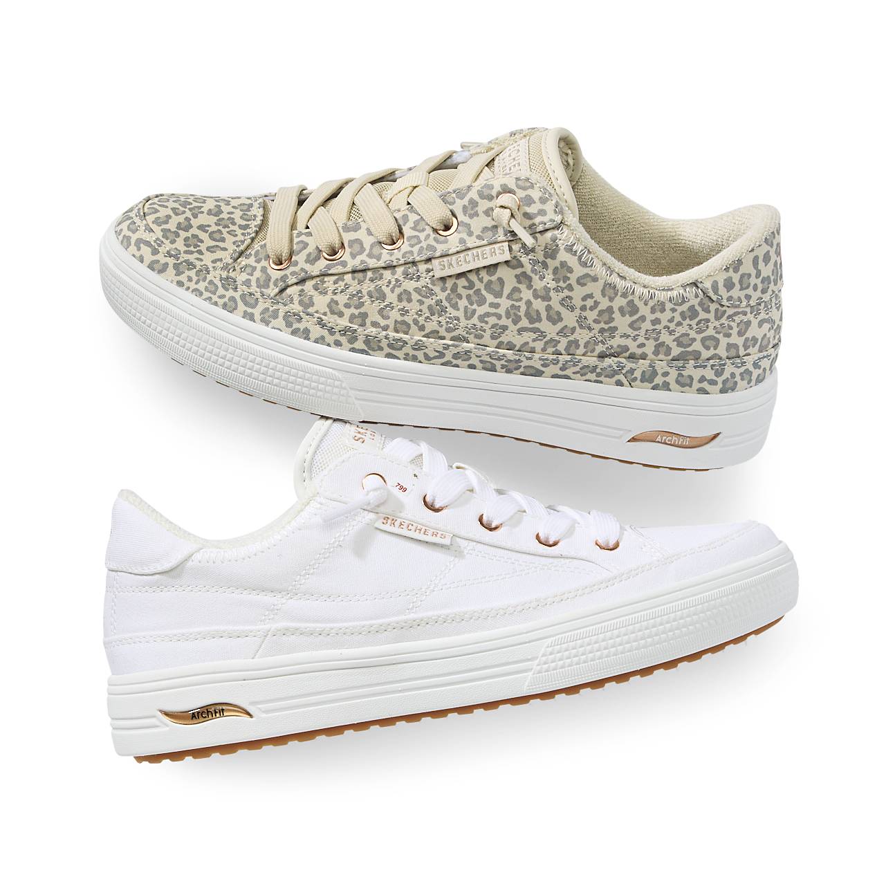 Skechers Arch-Fit® Canvas Sneakers, Slip-On, No-Tie Laces - Northstyle Catalog