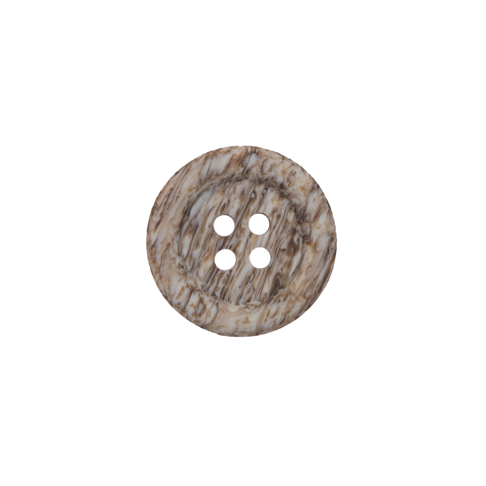 Beige and Brown Plastic 4-Hole Button - 24L/15mm - Joann Fabrics