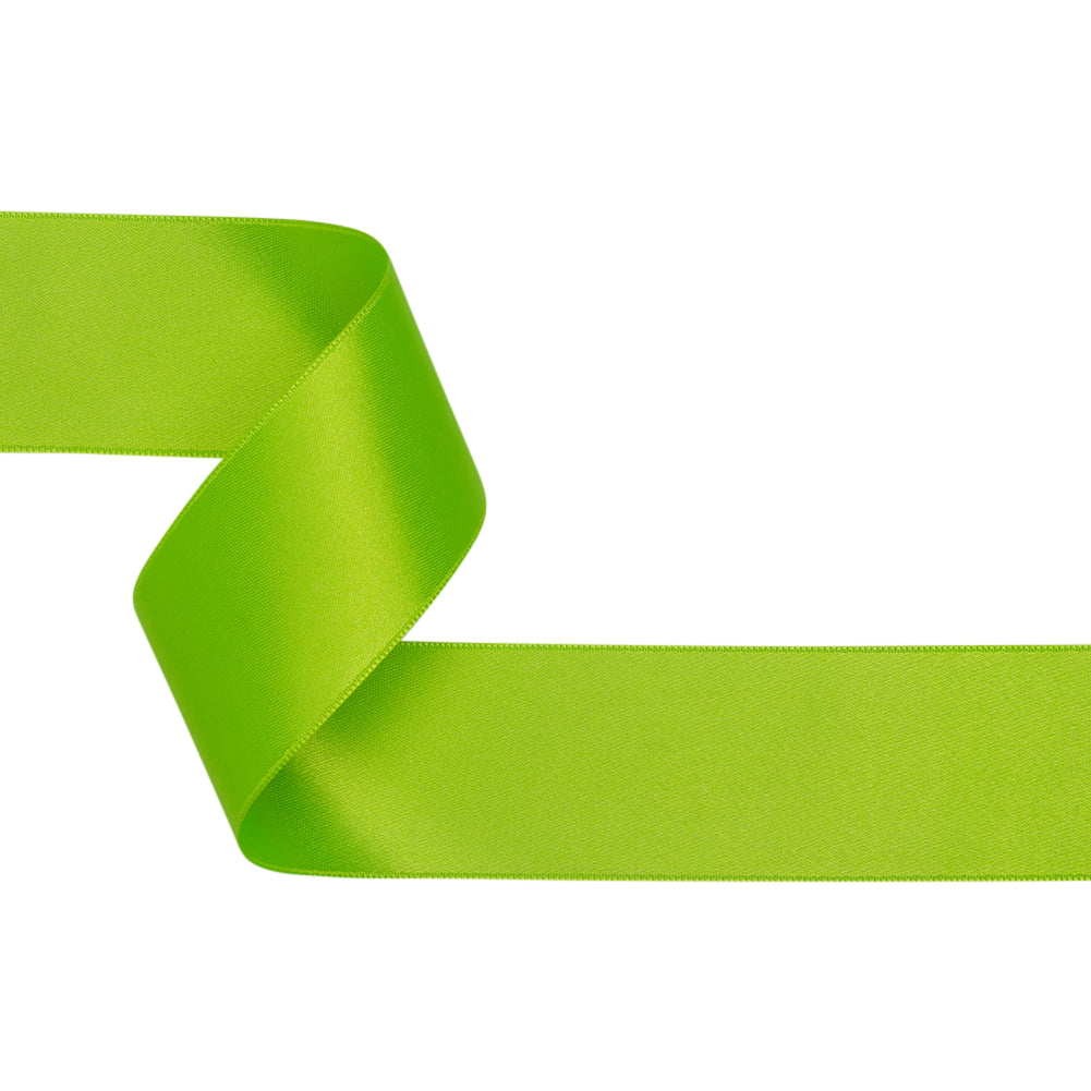 Neon Green Double Face French Satin Ribbon - 1.5