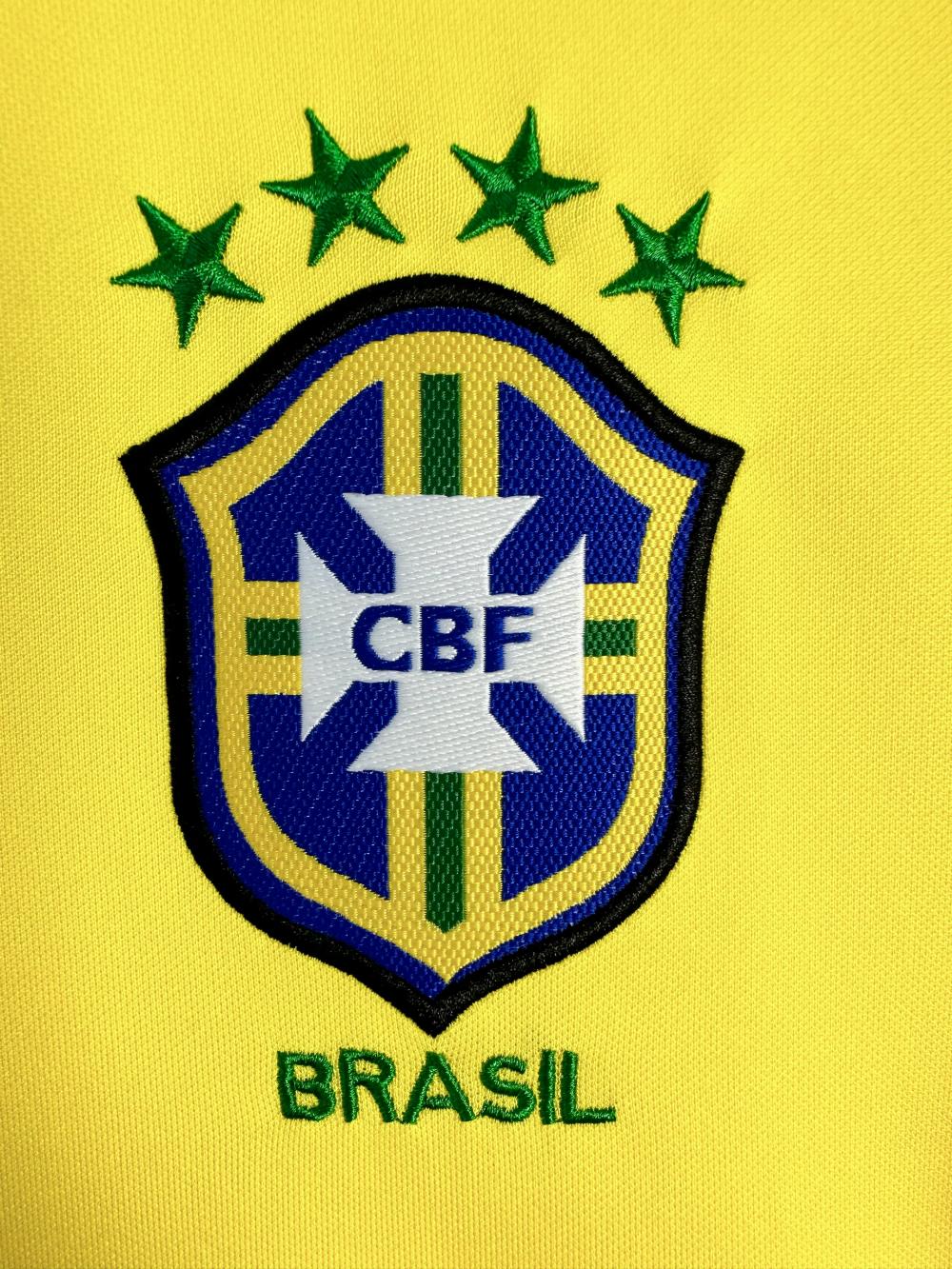 1998 Retro Long Sleeve Brazil Soccer Jersey Home 1:1 Thai Quality