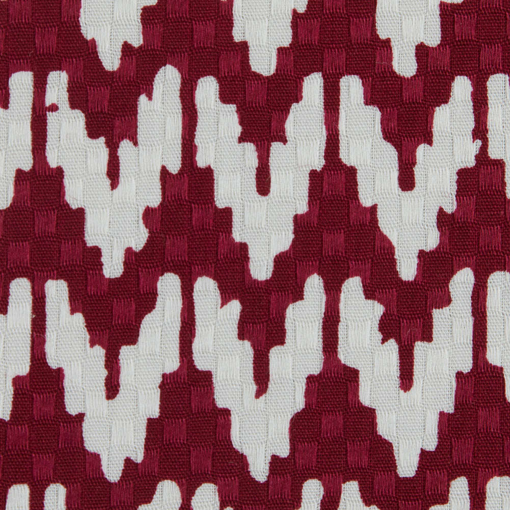Red/White Chevron Cotton Dobby Jacquard - Joann Fabrics