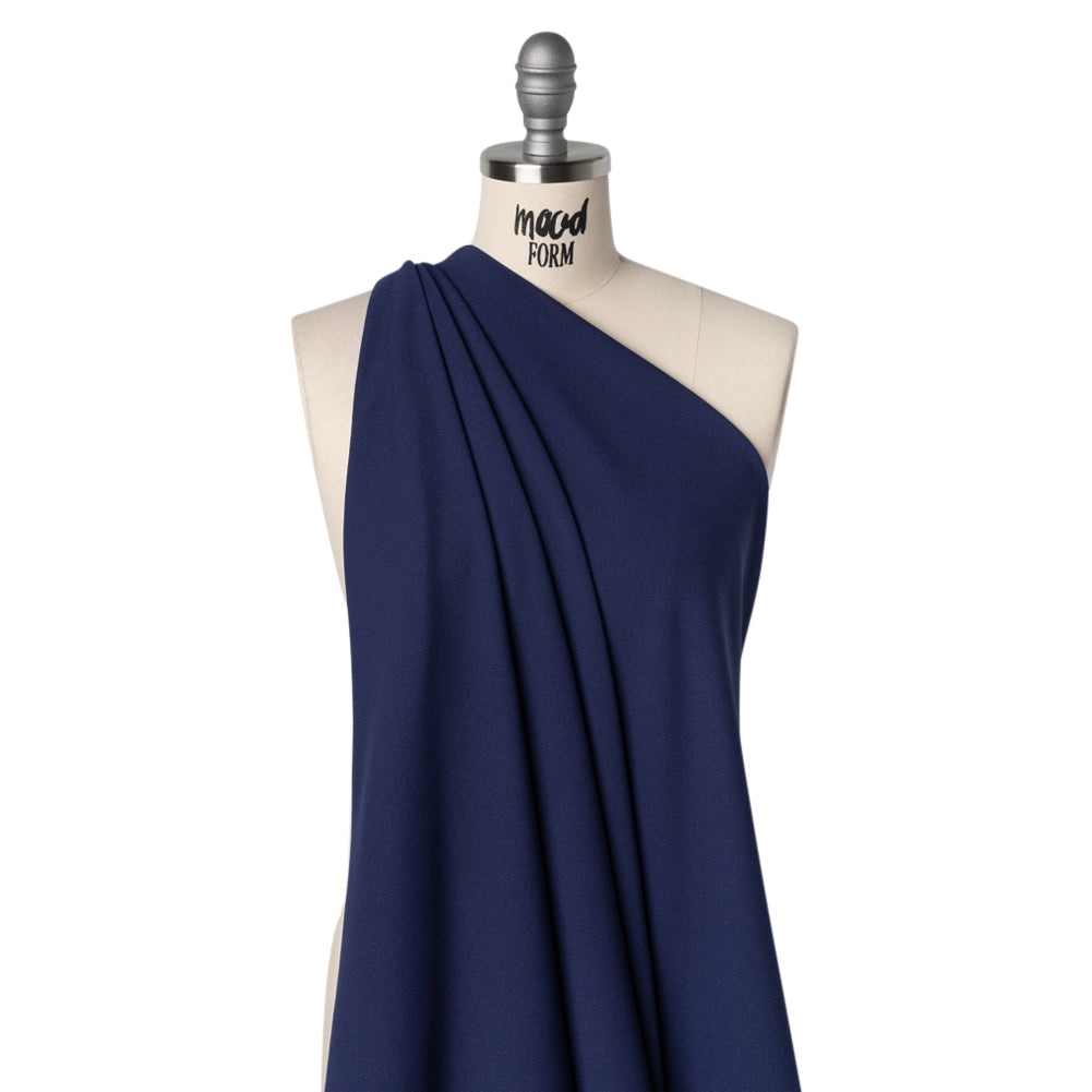 Stretch Polyester Crepe Double Knit - Dark Blue - Designer Deadstock - Joann Fabrics