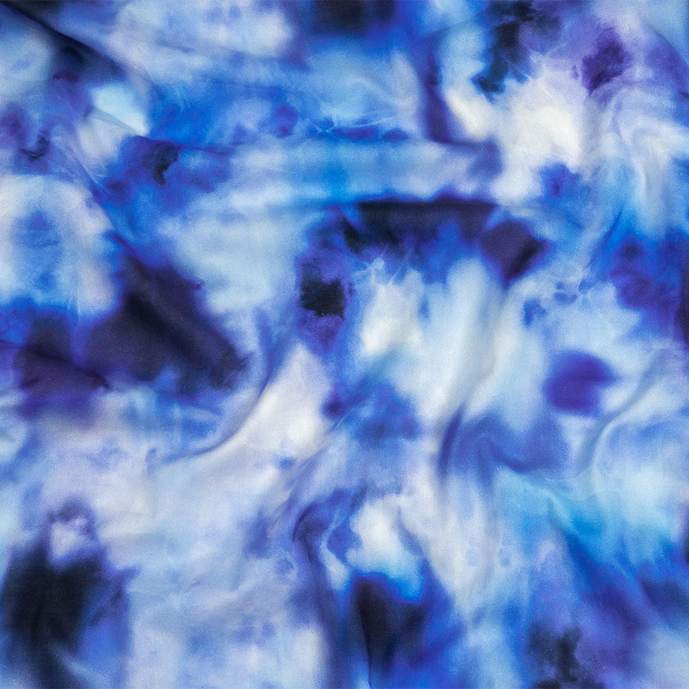 Cotton Voile - Blue Tie Dye - High Tide Print - Mood Exclusive Indigo Collection - Joann Fabrics