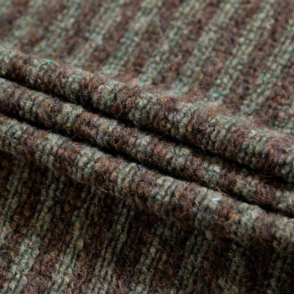 Italian Brown and Gray Striped Chunky Wool Knit - Joann Fabrics