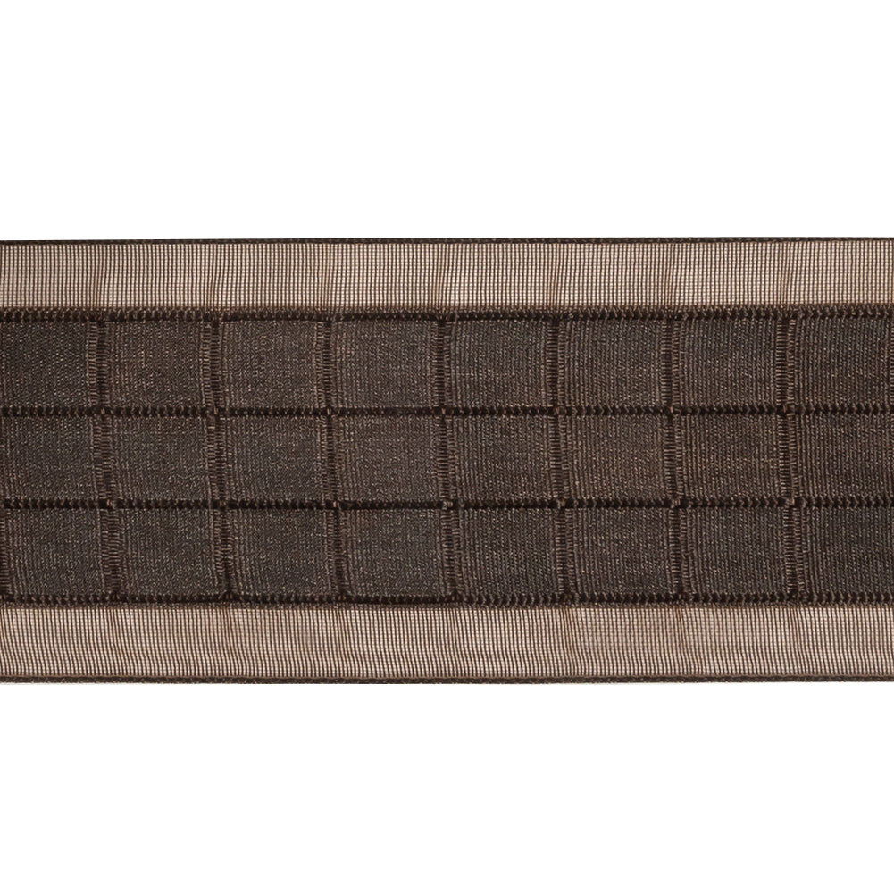 Brown Squares and Sheer Borders Ribbon - 36mm - Joann Fabrics