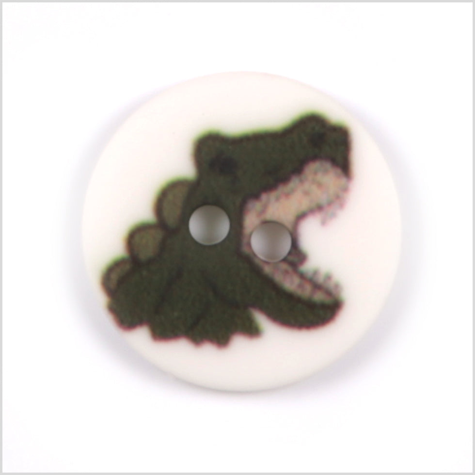 White Kids Roaring T-Rex Button - 24L/15mm - Joann Fabrics