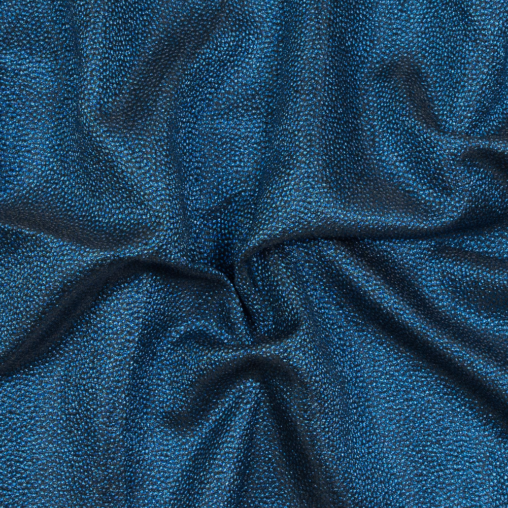 Metallic Blue and Black Cheetah Spotted Luxury Brocade - Joann Fabrics