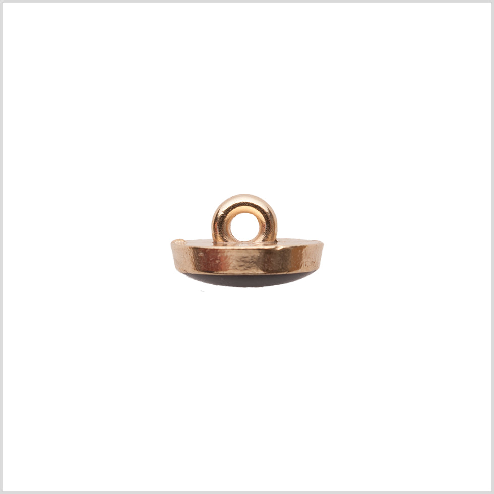 Italian Black/Gold Shank Back Button - 17L/10.5mm - Joann Fabrics