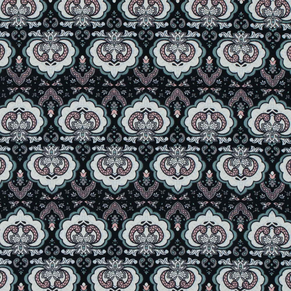 Black/Pink/Gray Printed Stretch Cotton Sateen - Joann Fabrics