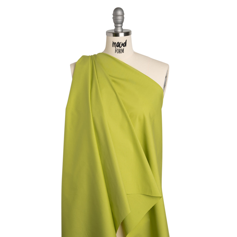 Stretch Cotton Poplin - Lime Green - Designer Deadstock - Joann Fabrics