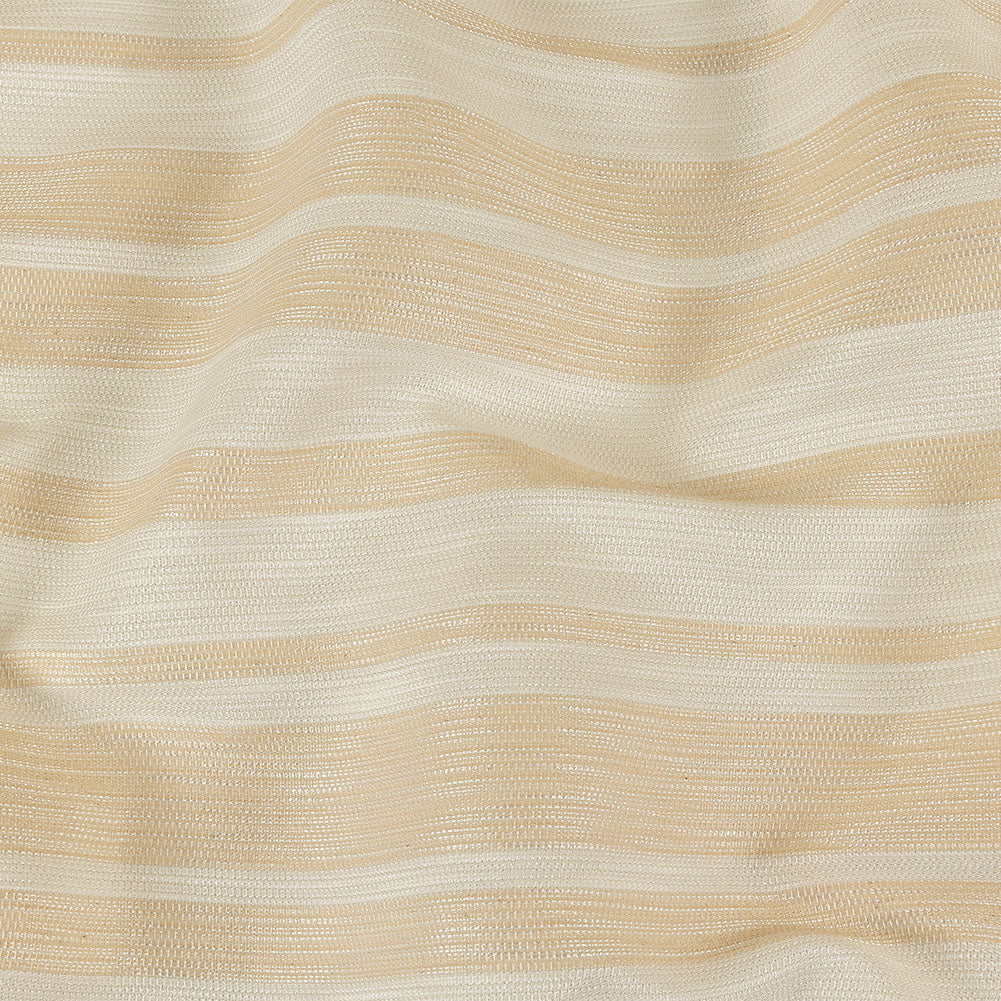 Pale Gold and Ivory Striped Polyester Woven - Joann Fabrics