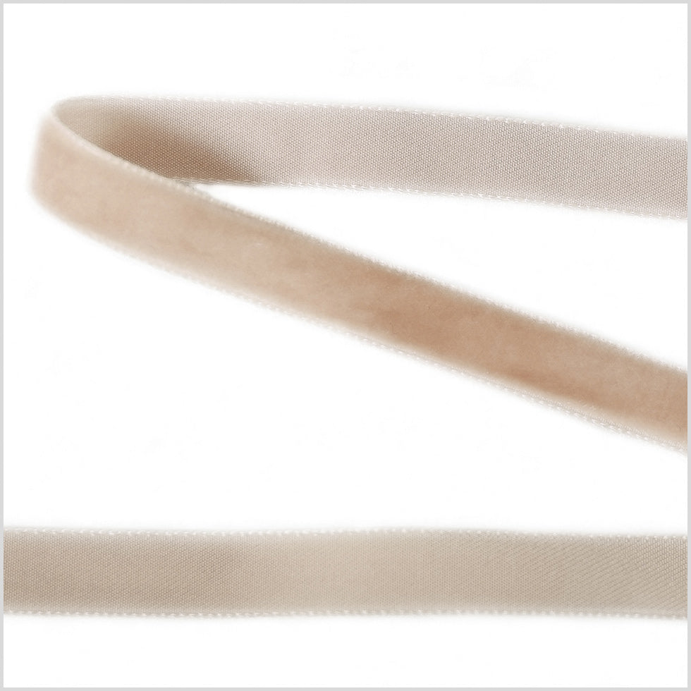 Single Faced Velvet Ribbon Made in Italy - 3/8