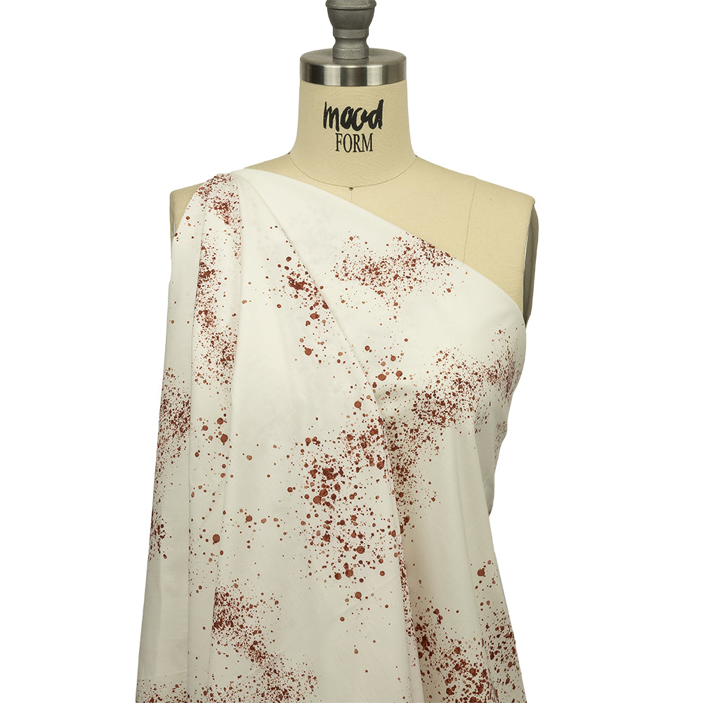 Stretch Cotton Poplin - Blood Splatters - Rue Morgue Print - Mood Exclusive Nevermore Collection - Joann Fabrics