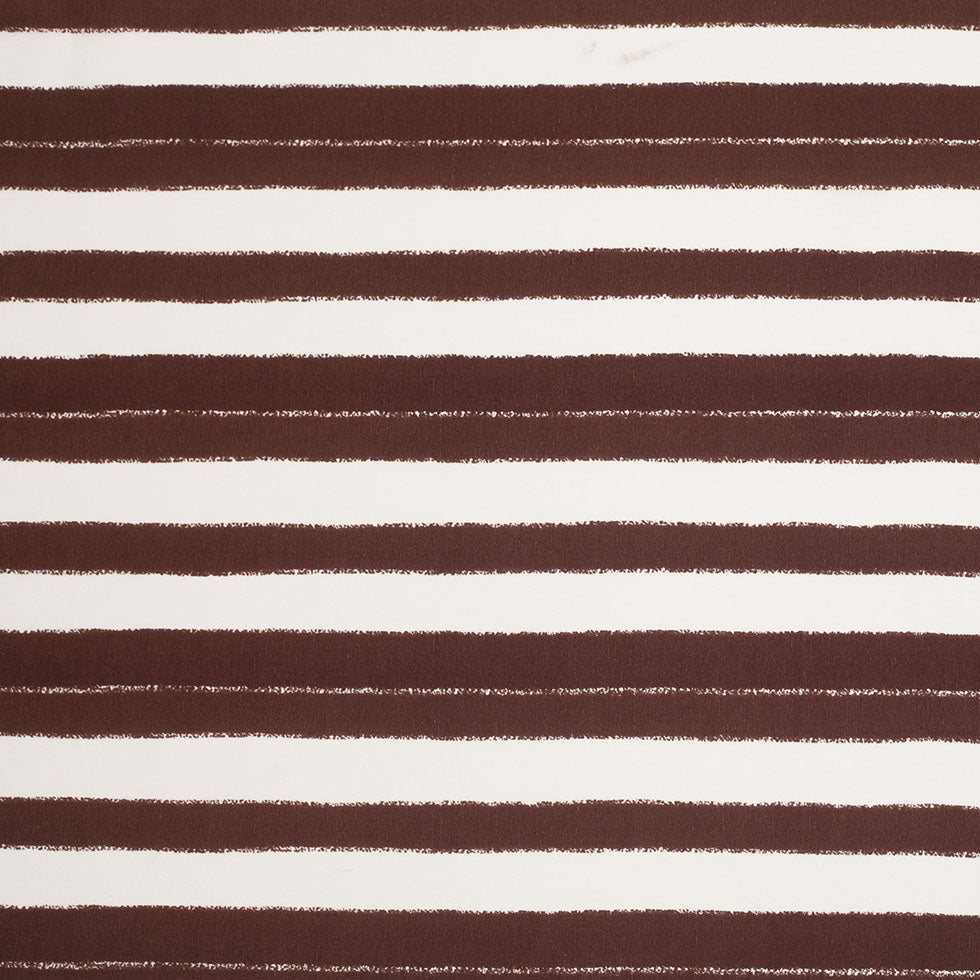 Tanya Taylor Off-White/Earth Striped SIlk Crepe de Chine - Joann Fabrics