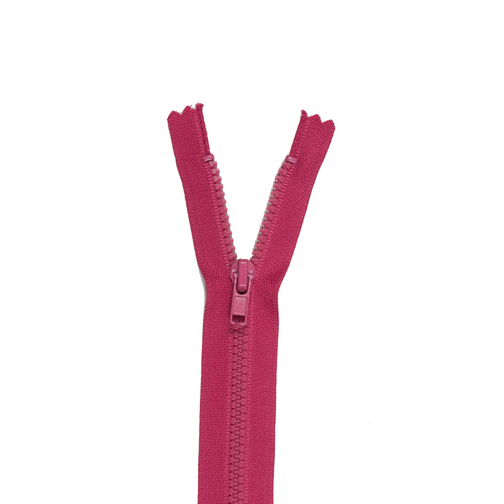 Raspberry Sorbet Closed Bottom Plastic Molded Zipper - 6.5