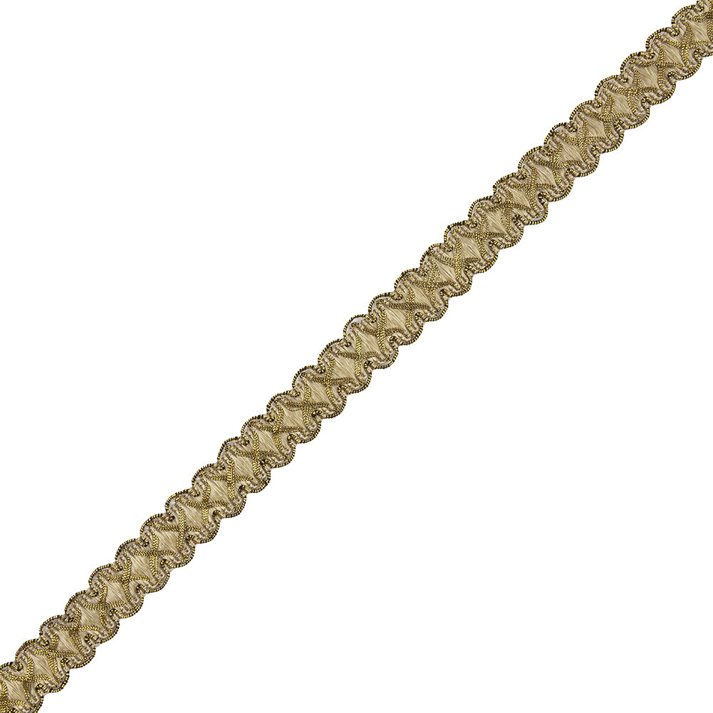 Antique Gold Beige Metallic Braid - Joann Fabrics