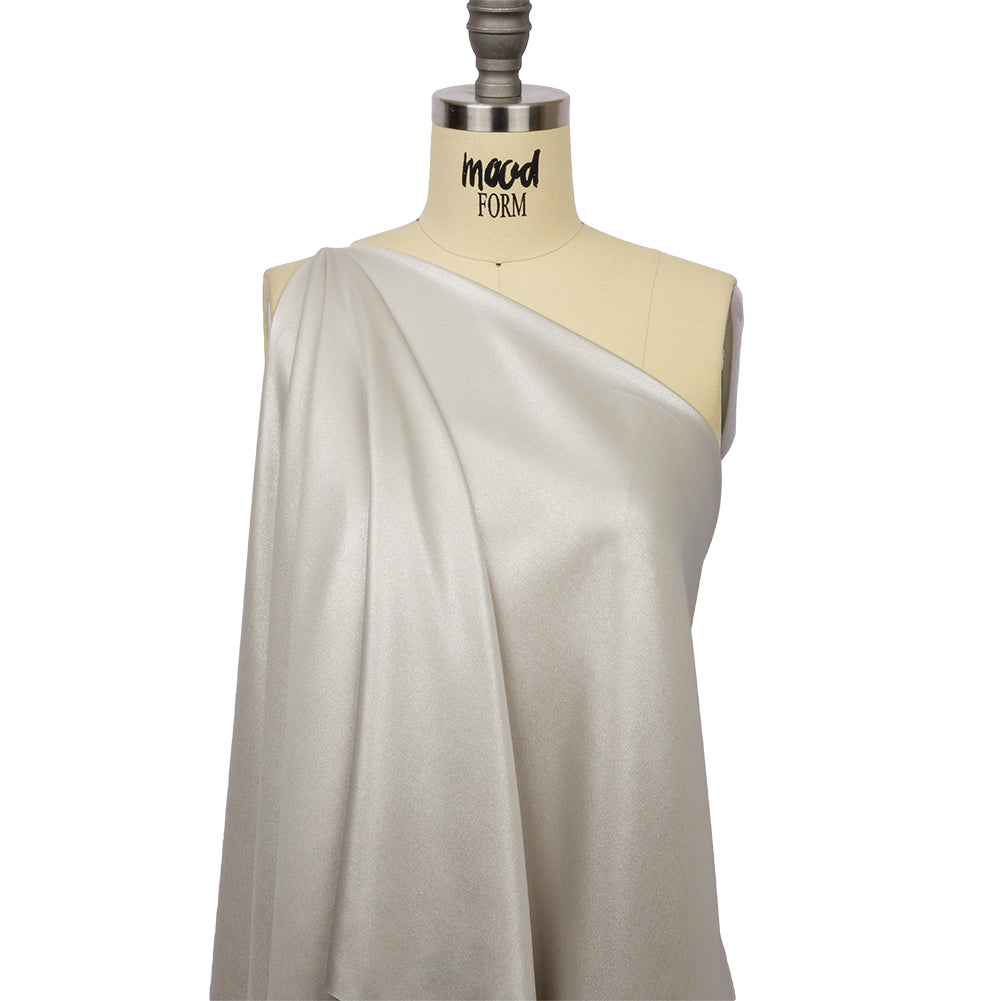 Ultra-Smooth Polyester Georgette with Foiling - Beige and Silver - Valeria Collection - Joann Fabrics