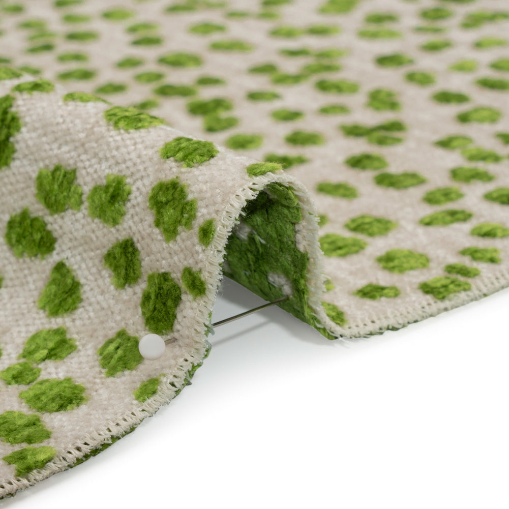 Upholstery Chenille - Grasshopper Spotted - Piperhill Collection - Joann Fabrics