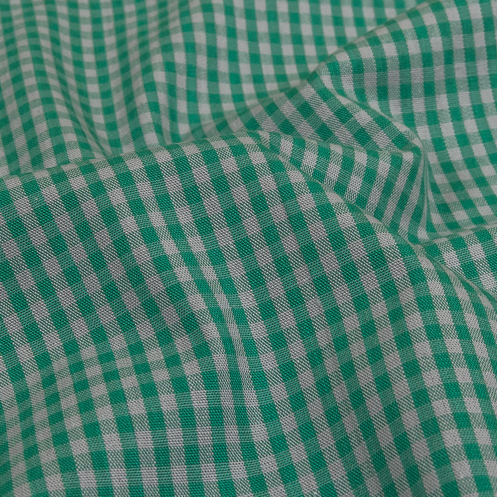 Green and Gray Checked Cotton and Polyester Shirting - Joann Fabrics