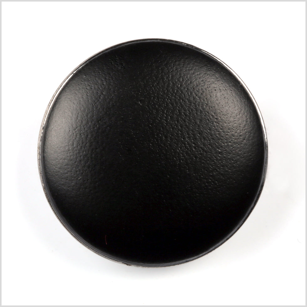 Shank Back Zamac Button - 44L/28mm - Black with Silver Metal Rim - Joann Fabrics