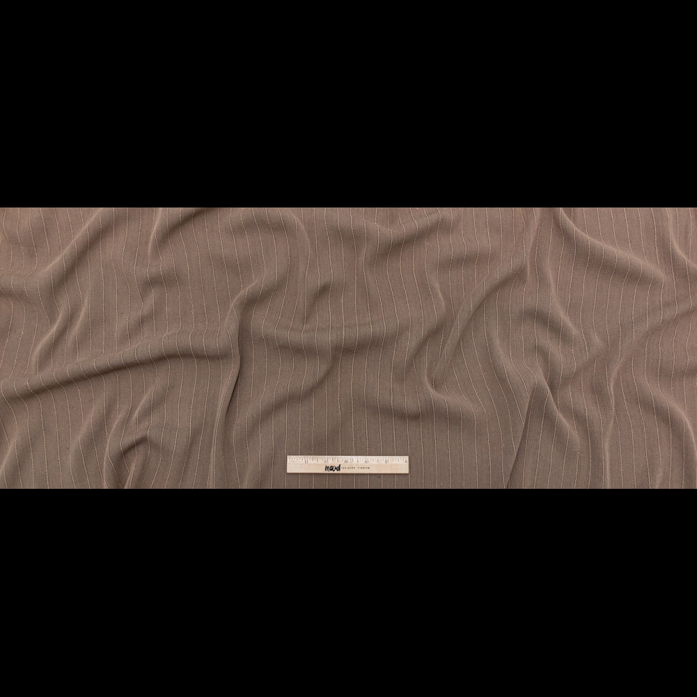 Warm Taupe Blended Crepe with Tactile Stripes - Joann Fabrics