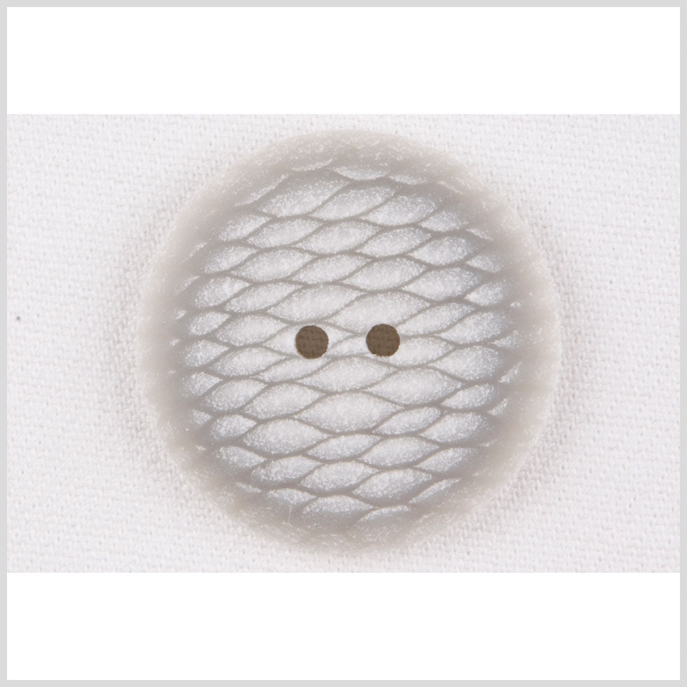 Plastic 2-Hole Button - 44L/28mm - Pale Gray and White Fish Scales - Joann Fabrics
