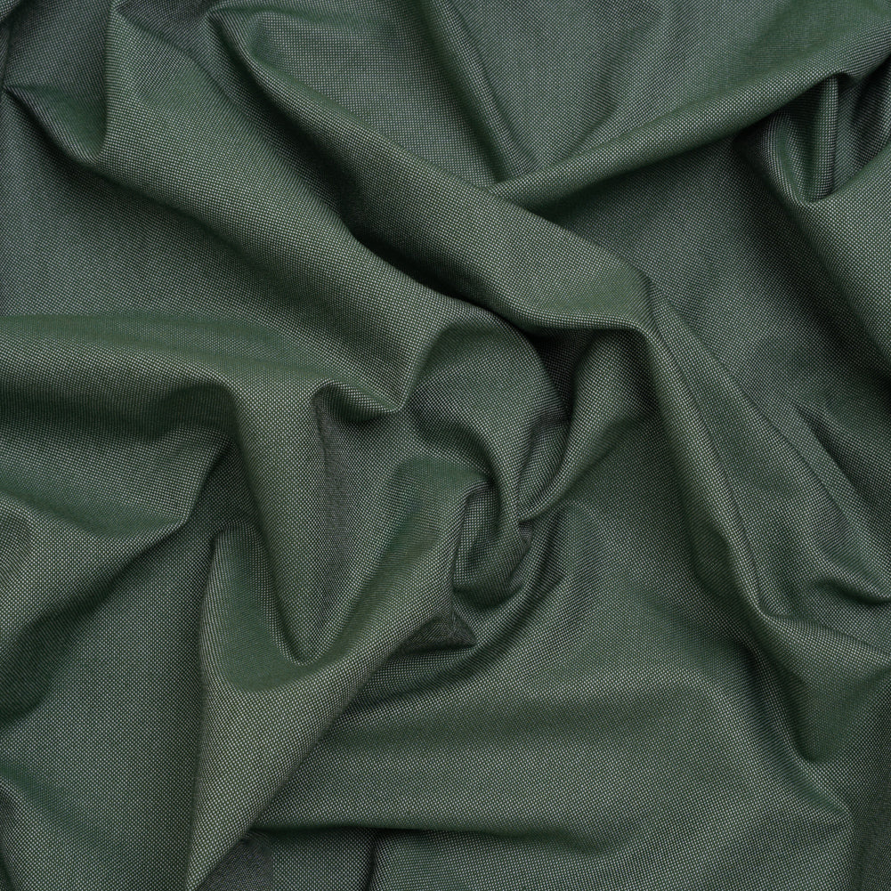 Cotton Oxford Shirting - Evergreen and White - Deadstock - Joann Fabrics