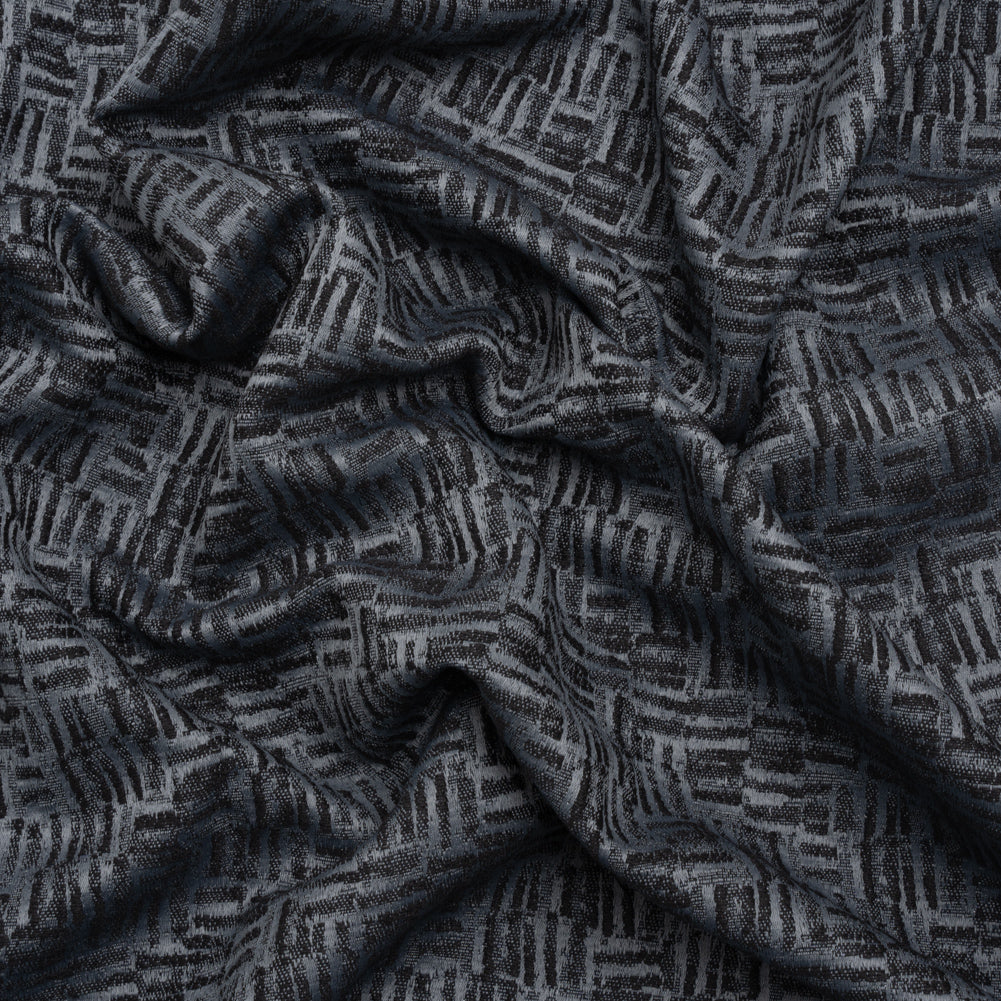 Recycled Polyester and Cotton Drapery Jacquard - Ink Little Lines - British Imported - Joann Fabrics