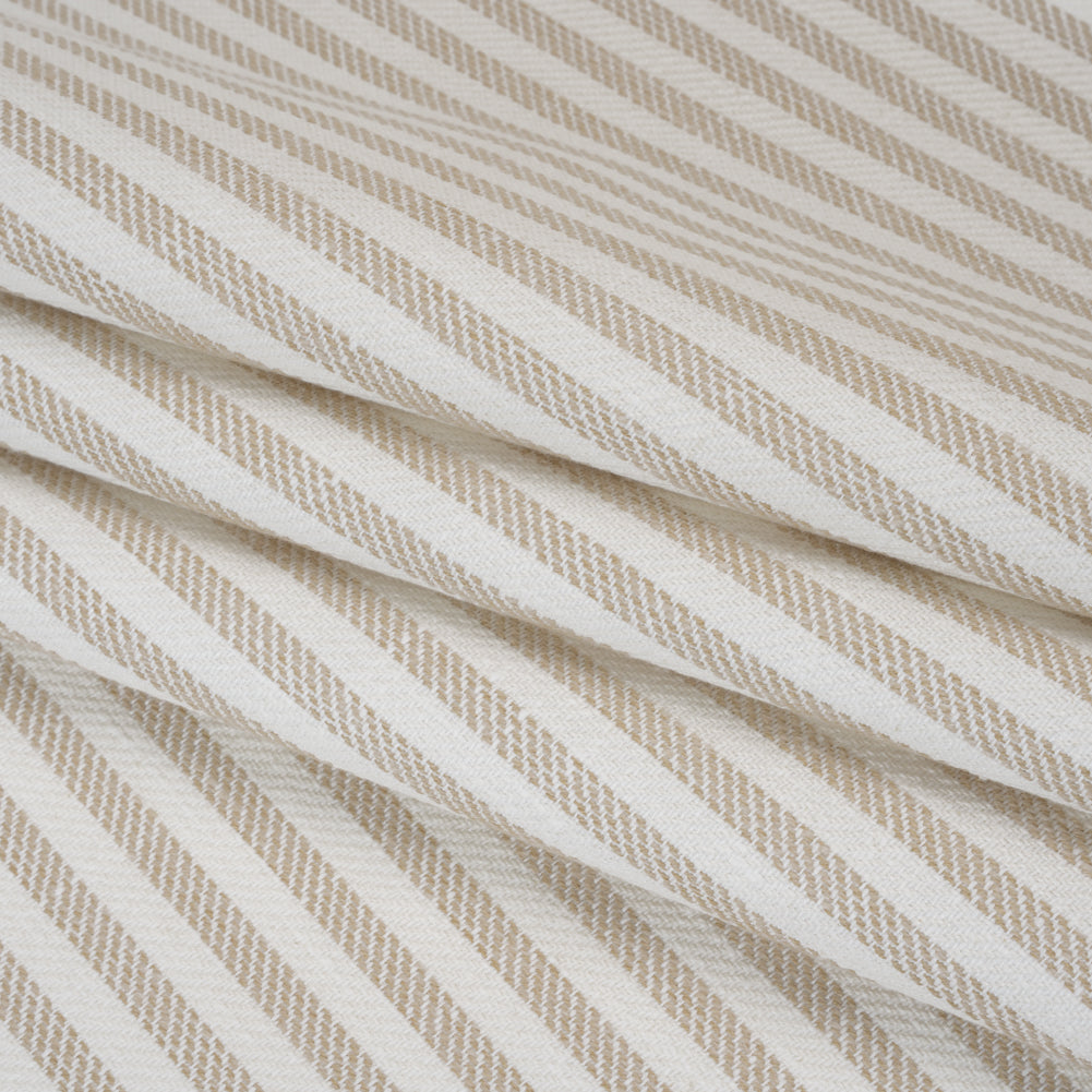 Polyester and Cotton Herringbone Twill - Natural Stripes - British Imported - Joann Fabrics
