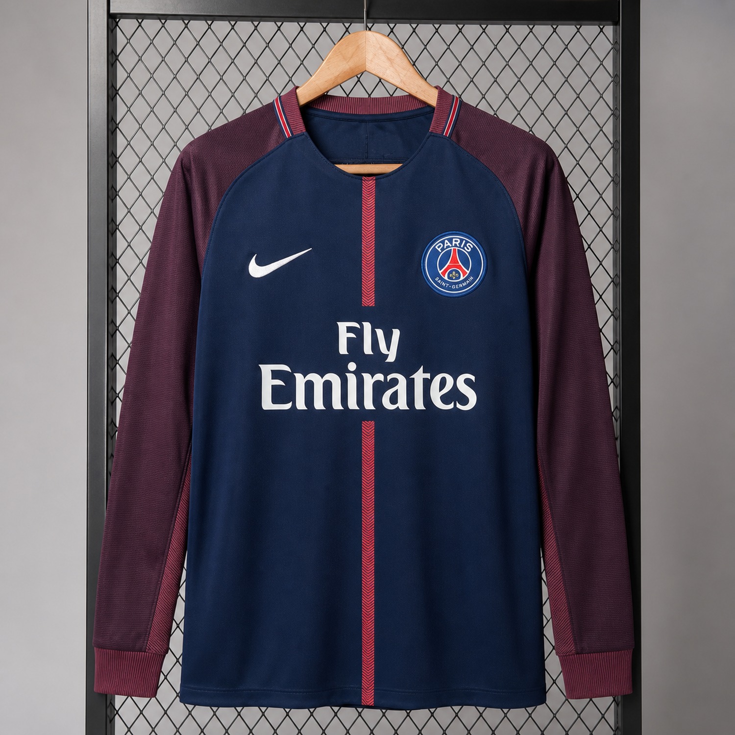 Retro Paris Saint-Germain PSG 2017-18 Home Long Sleeves Jersey - UnitedFutballJersey