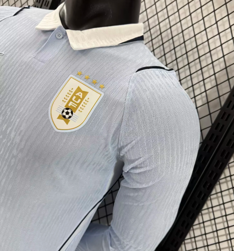 2026 Long Sleeve Player Version Uruguay National Team Home Football Jersey 1:1 Thai Quality